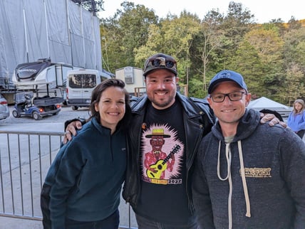 Sara & Nate with Trey Hensley @ CaveFest 2023 copy